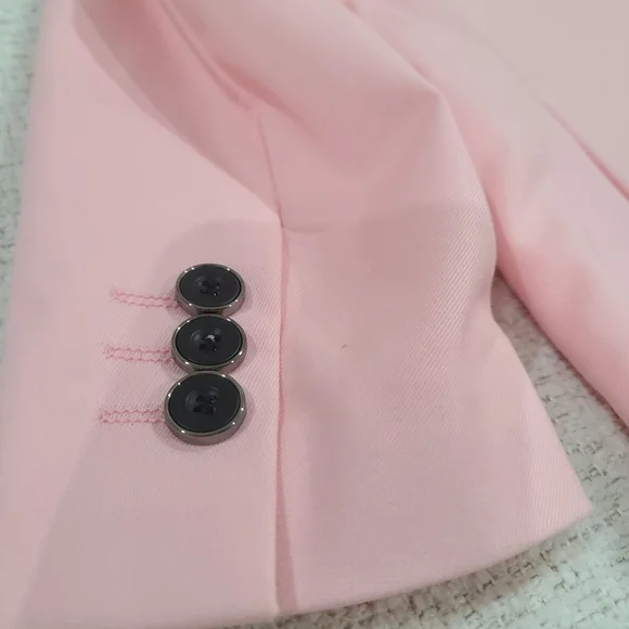 Boys Size 7 Blazer Dress Sport Coat Miami Vice Pink Suit Jacket Shawl Lapels - Picture 4 of 7